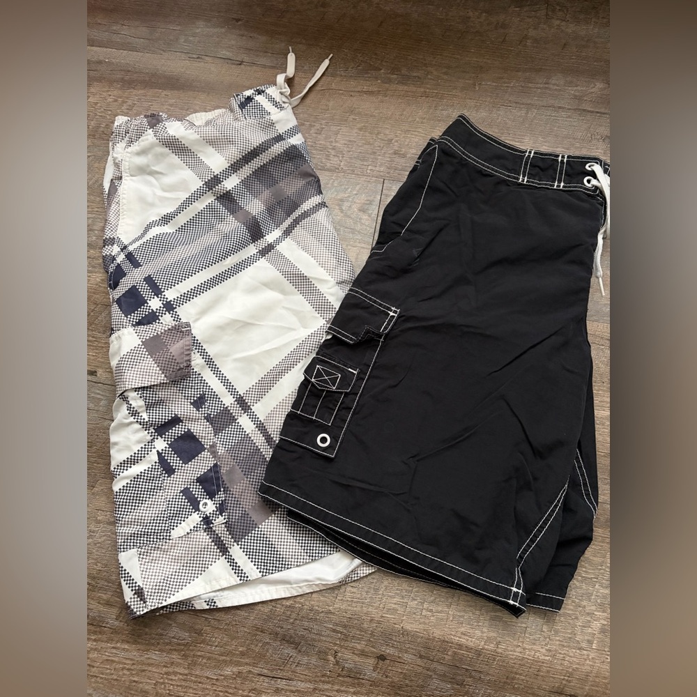 🌸 $10 SALE 🌸 Beverly Hills Polo Club Checkered Swim Shorts